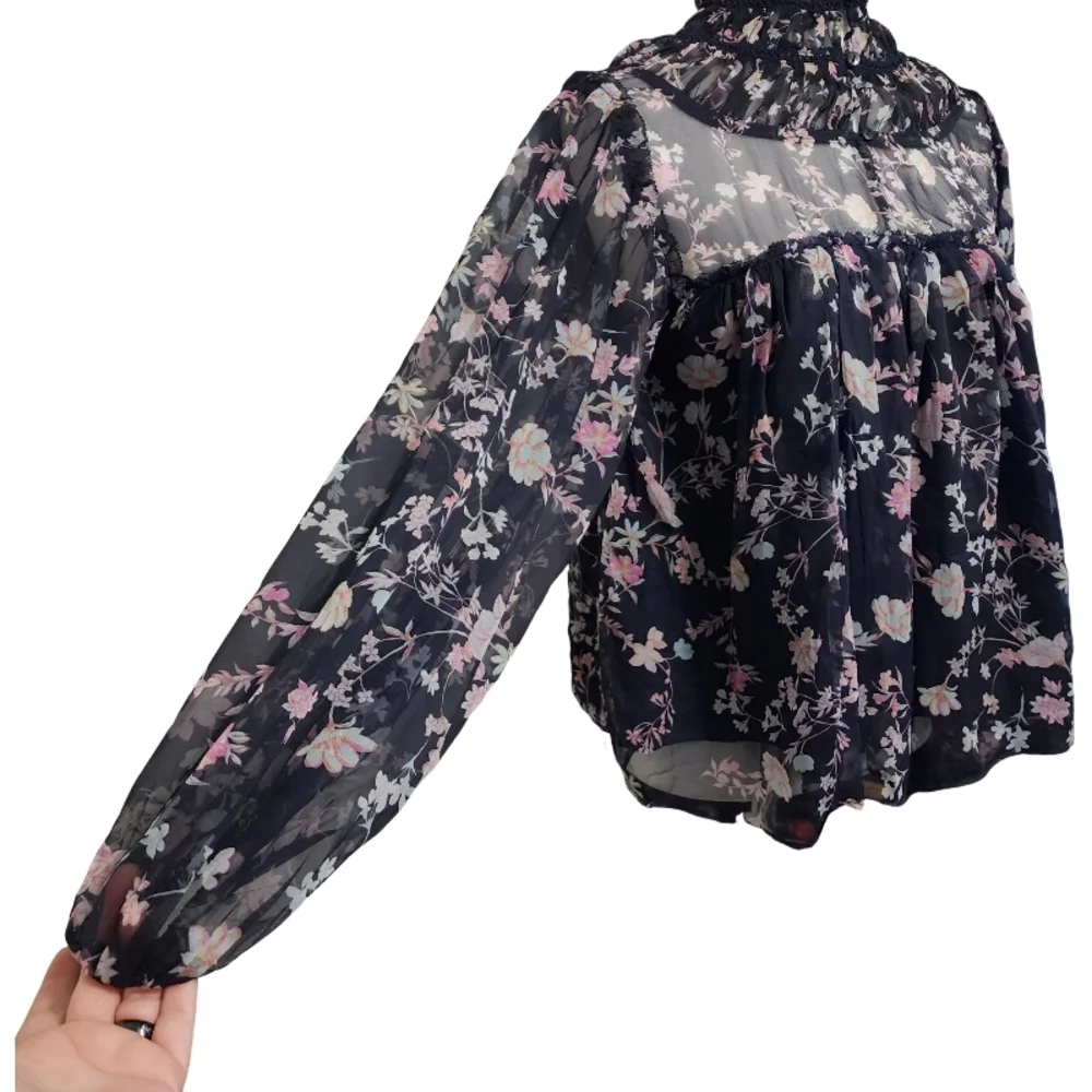 French Connection Floral Sheer Women's Top - Picture 4 of 6